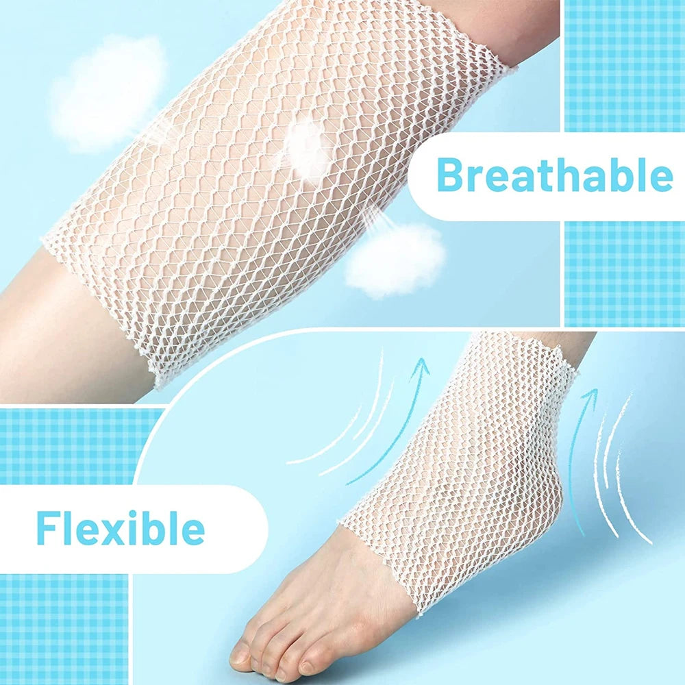 Elastic Net Tubular Bandage – Breathable Wound Dressing Retainer Medical Tubular Bandage Peaceful Pleasures Health and Wellness