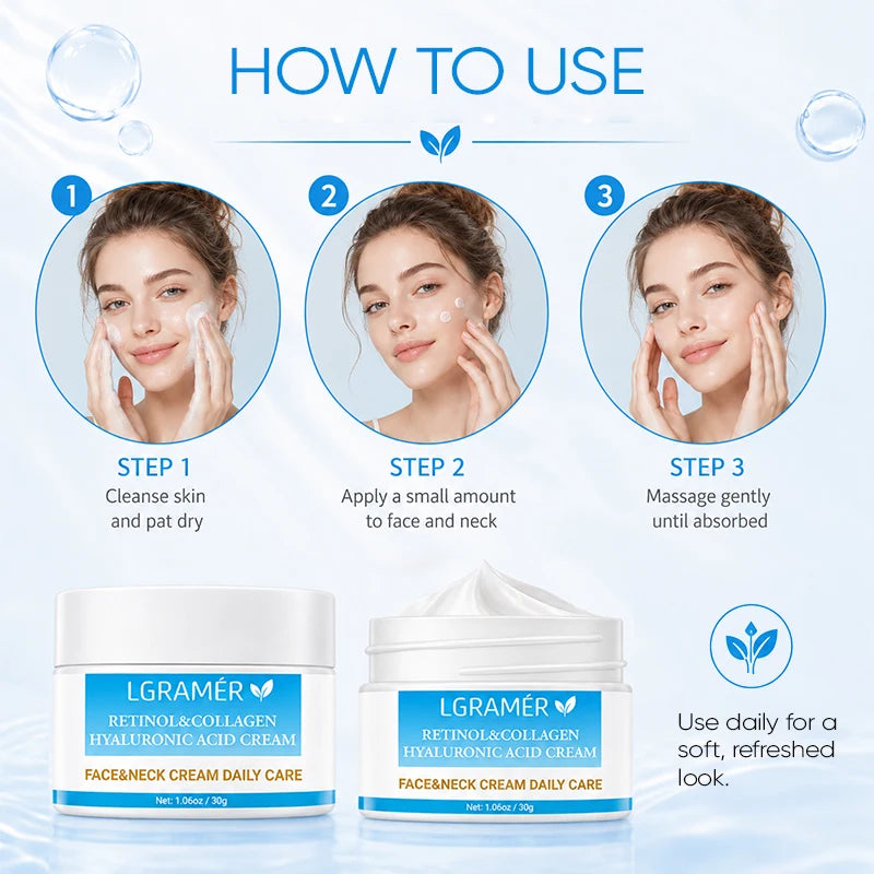 Retinol Face Cream Lifting Firming Soothing Repair Damaged Skin,Deep Collagen Nourishing Rejuvenation Improve Dullness Shrink Po Peaceful Pleasures Health and Wellness