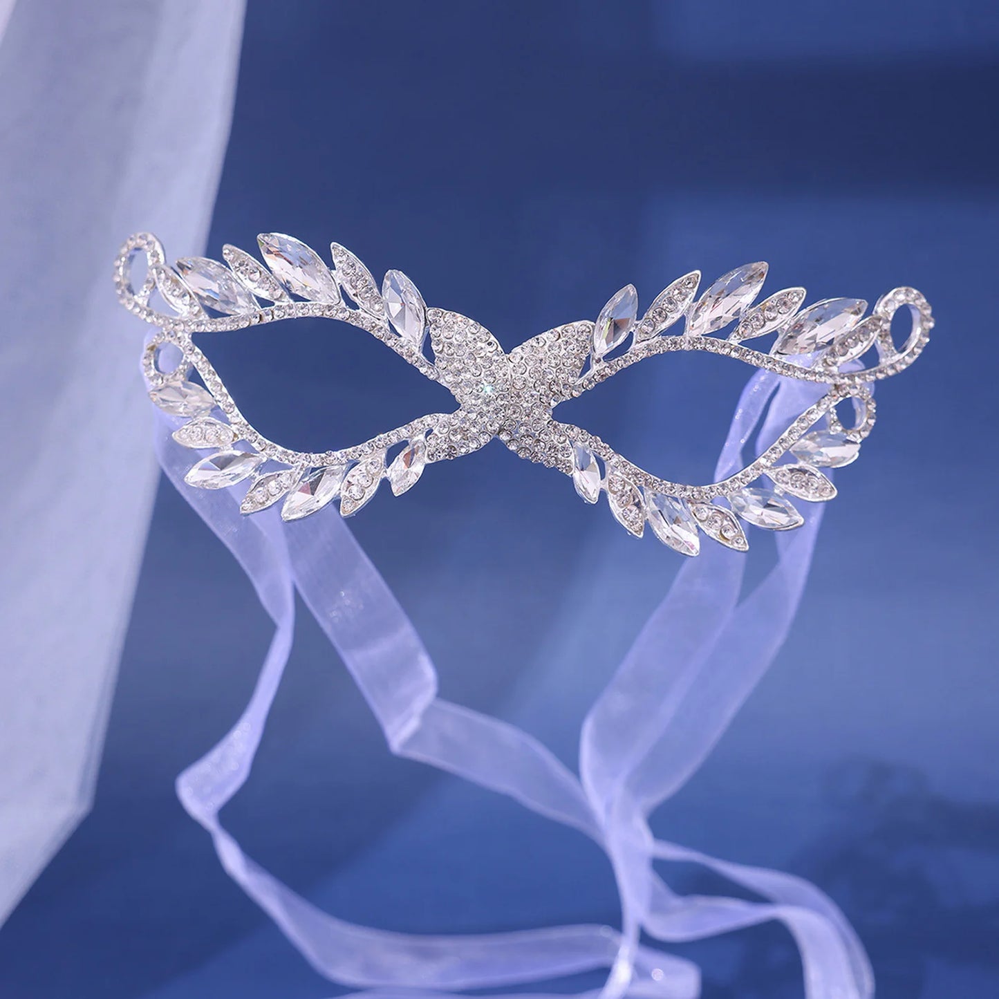 Women Crystal Masquerade Mask Rhinestone Fancy Mask Evening Party Mask for Masquerade Ball Banquet Cosplay Peaceful Pleasures Health and Wellness 6