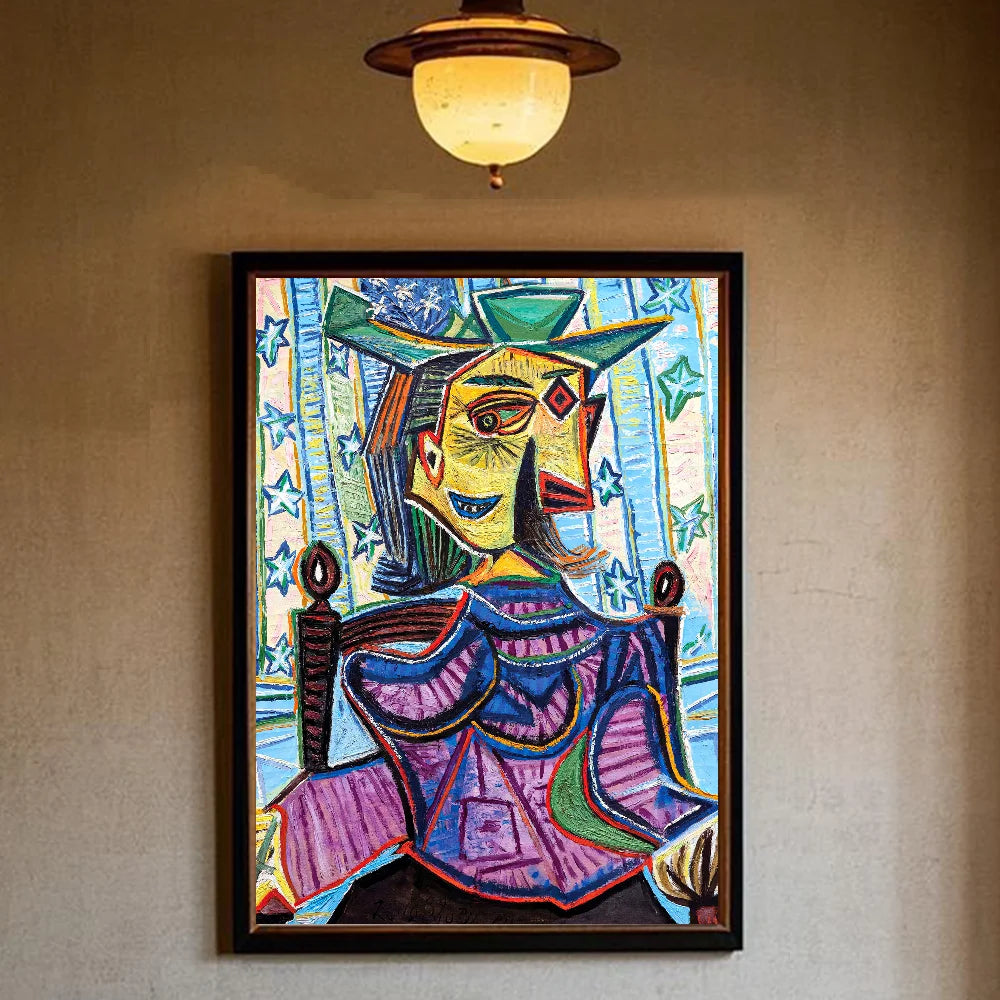 Picasso Abstract Art Wall Poster – Waterproof PVC Home Décor Abstract Wall Poster Peaceful Pleasures Health and Wellness z14 40X50cmNoframe