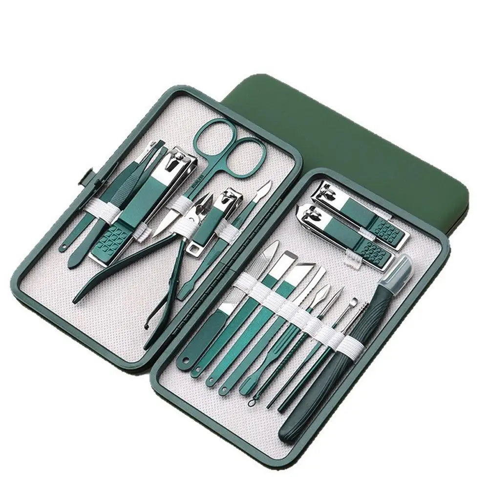 Portable Nail Clipper Set Household Original Special Tool Ear Pick Eyebrow Trimming Knife Nail Clipper Facial Hand Foot Care Set Peaceful Pleasures Health and Wellness set