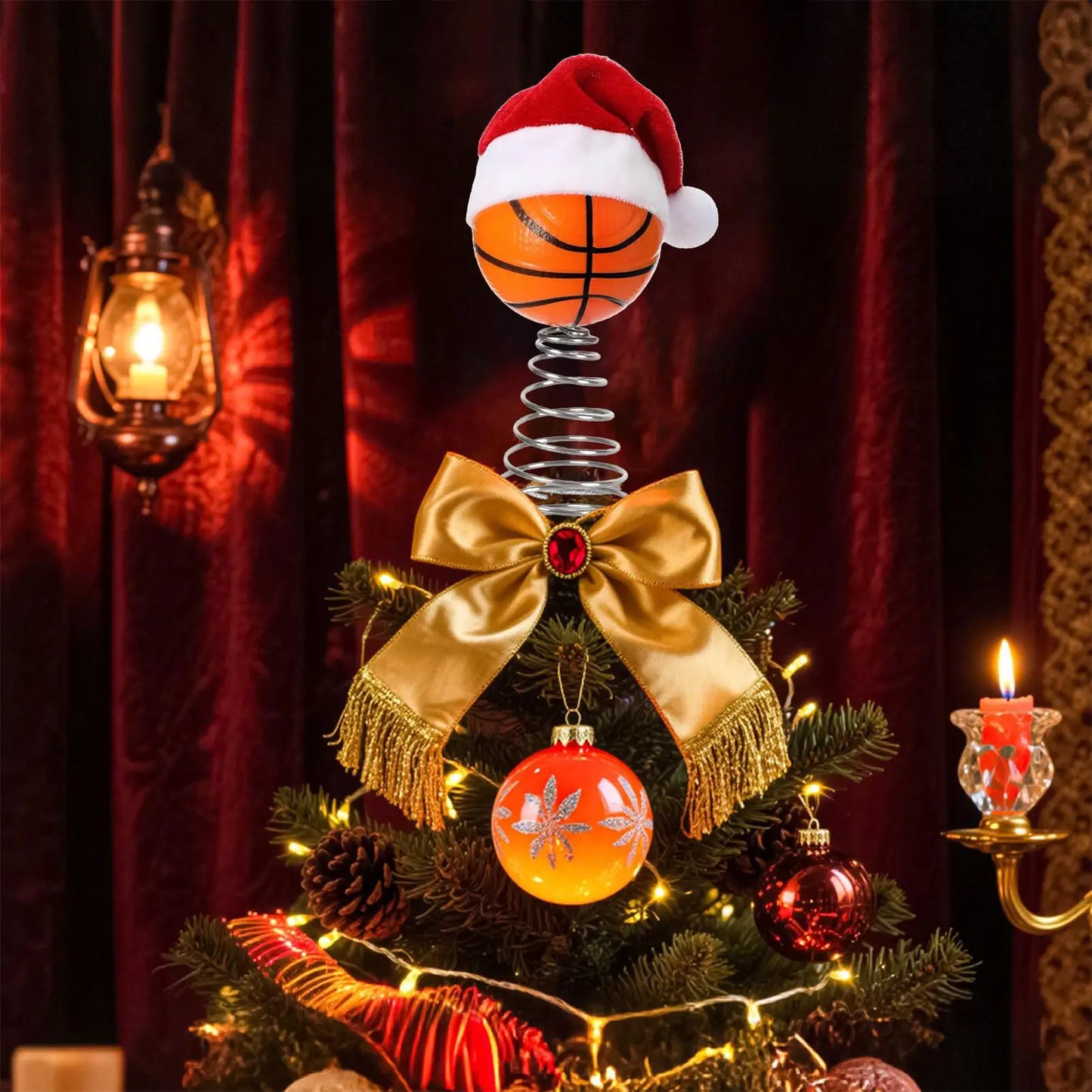 Sports Christmas Tree Topper | Basketball Baseball Golf
