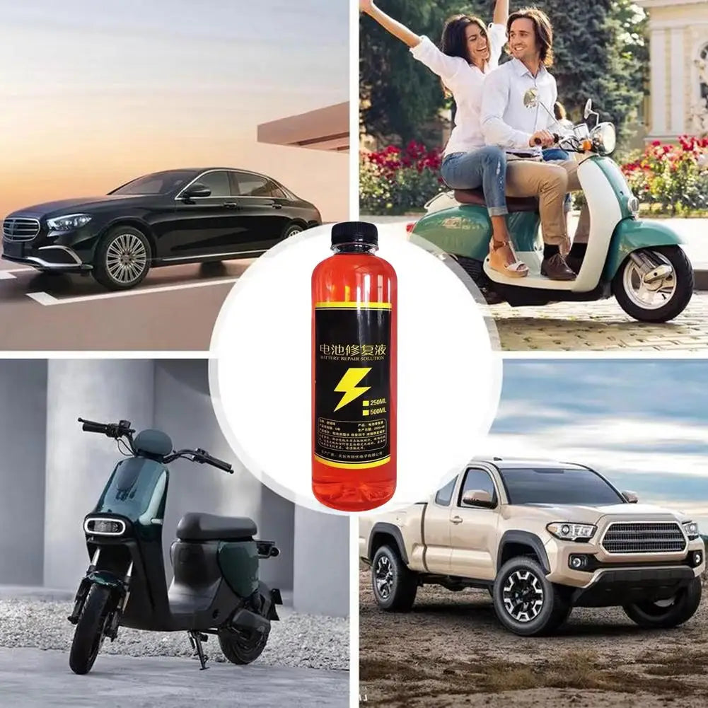 500ml Car Battery Repair Liquid Solution Battery Acid Solution For Battery Renewal Acid Battery Restore Liquid Terminal Cle Peaceful Pleasures Health and Wellness