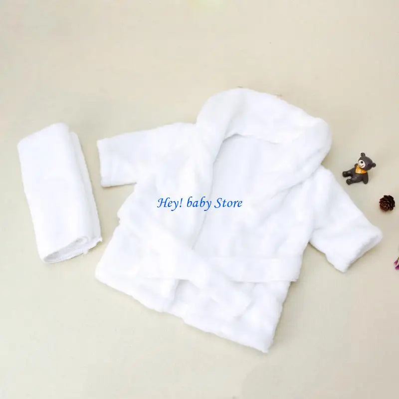 Newborn Baby Photography Bathrobe & Towel Set | Faux Fur Robe