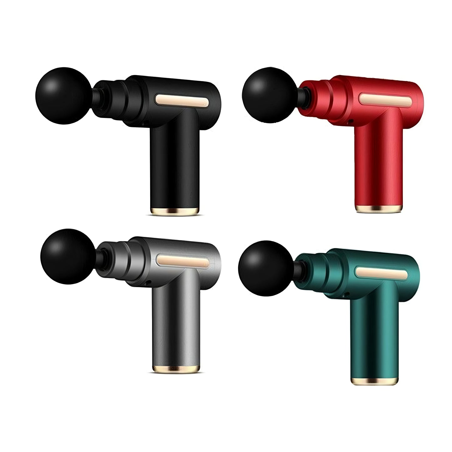 Mini Fascia Gun 6 Adjustable Speeds Portable Deep Tissue Massager With 4 Massage Heads For Muscle Relaxation Pain Relief Fitness Peaceful Pleasures Health and Wellness