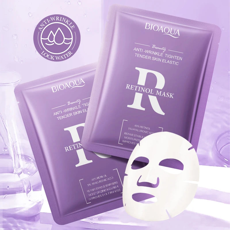 BIOAQUA Retinol Face Mask – Anti-Aging, Moisturizing, Acne Care