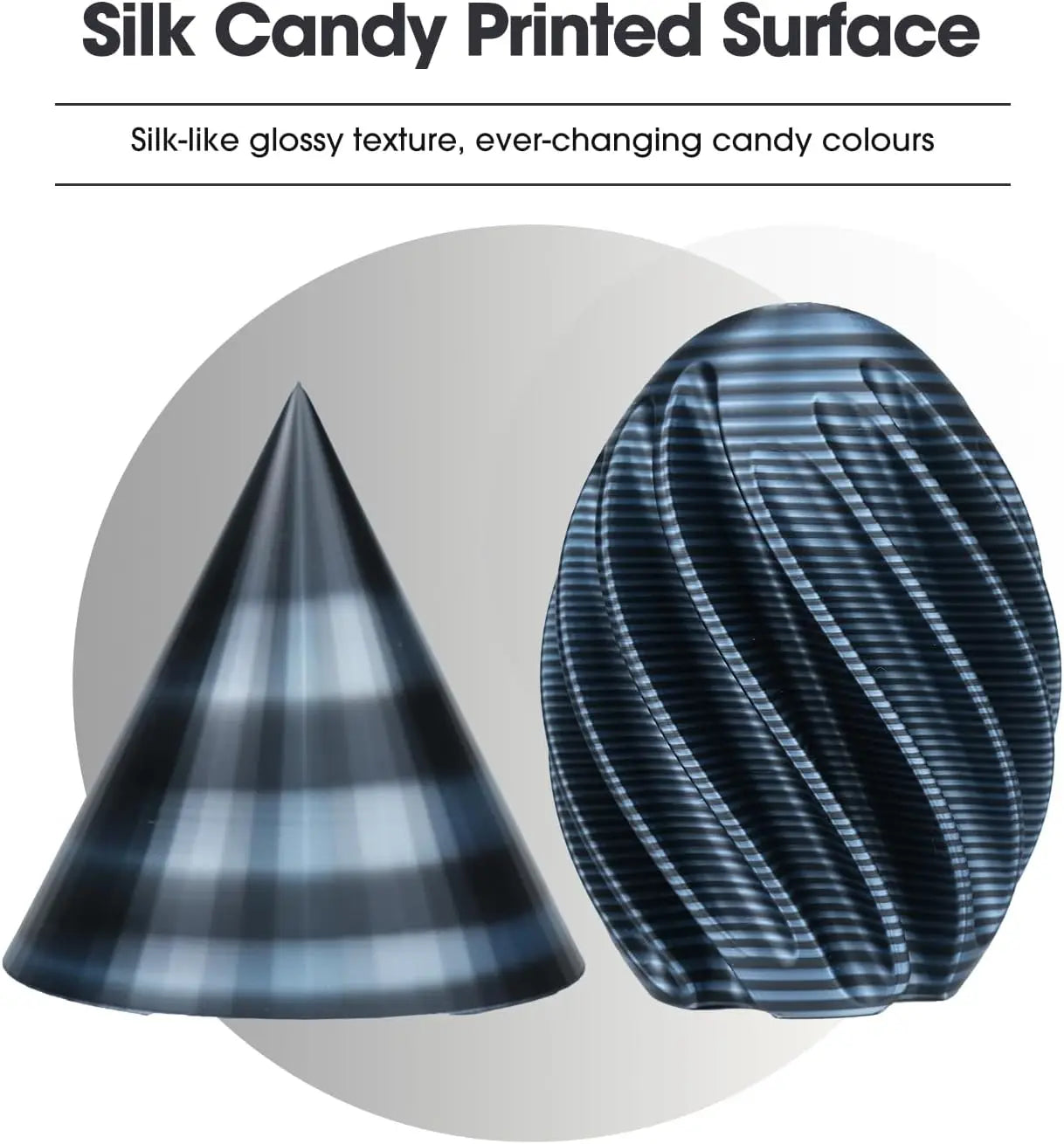 Silk PLA Filament 1.75mm Gradient Color – 250g/500g/1kg Spools
