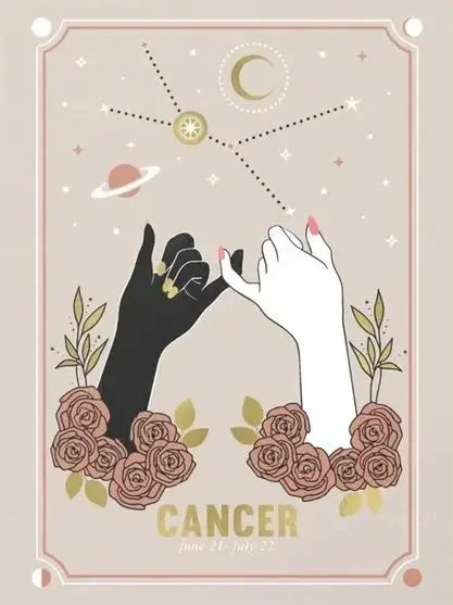 Bohemian Zodiac Tarot Astrology Canvas Wall Art | HD Print