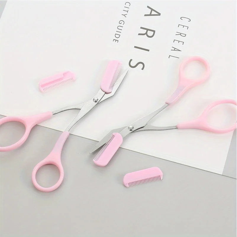 Stainless Steel Eyebrow Trimming Scissors With Comb, Safe Eyebrow Trimming Makeup Tool, Precise Creation Of Perfect Eyebrow Shap Peaceful Pleasures Health and Wellness