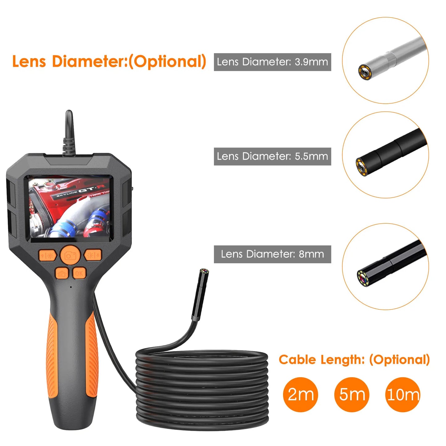 1080P Digital Borescope IP68 Water Resistant Scope Camera Industrial