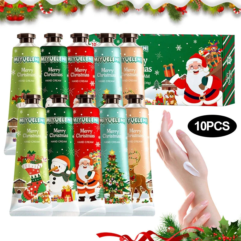 10-Piece Christmas Hand Cream Gift Set – All Skin Types