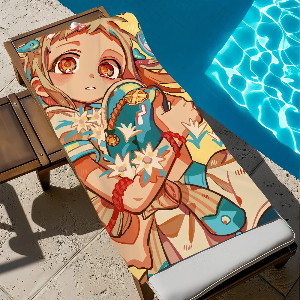 Hanako-Kun Anime Quick-Dry Beach Towel | Soft, Absorbent, 11 Sizes Anime Beach Towel Peaceful Pleasures Health and Wellness z4 STJ150x180CM
