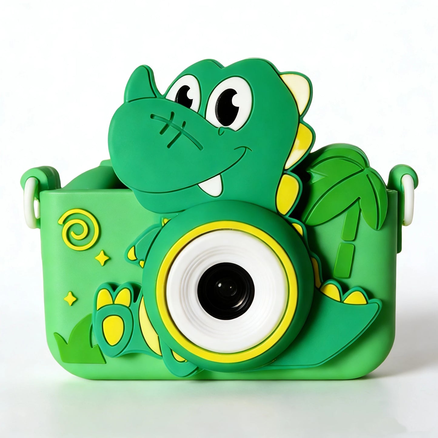 128GB Dual Lens Children Digital Camera Mini Cartoon HD Camcorder Educational Portable Outdoor Video Camera Toy for Boys Girls Peaceful Pleasures Health and Wellness Green Dinosaur