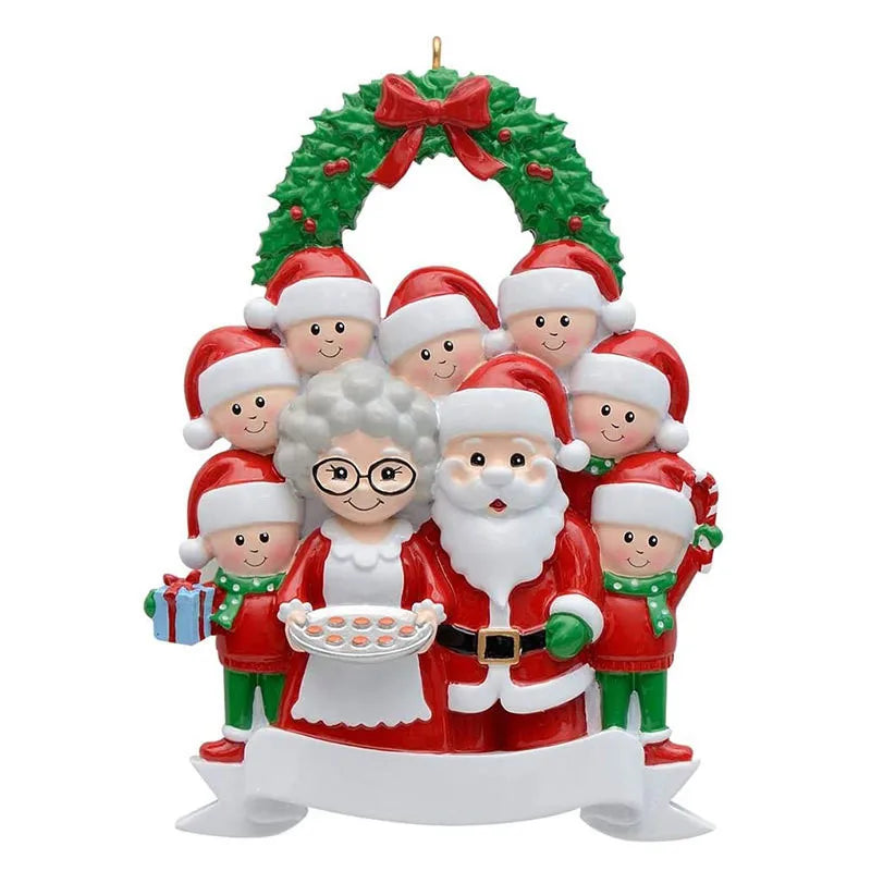 Personalized Family Christmas Tree Ornament – Santa Pendant