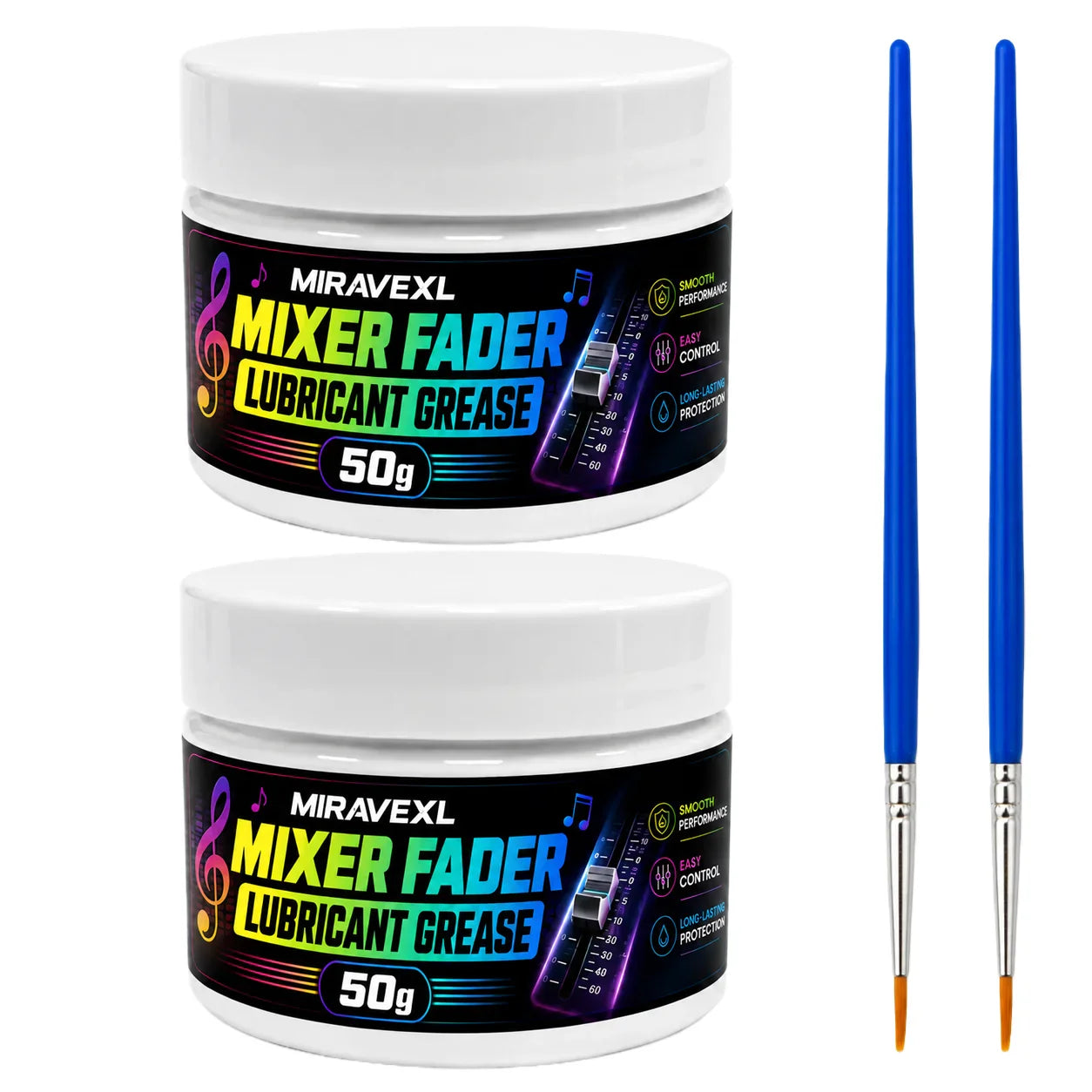 MIRAVEXL Mixer Fader Lubricant Grease 50g + Brush Kit
