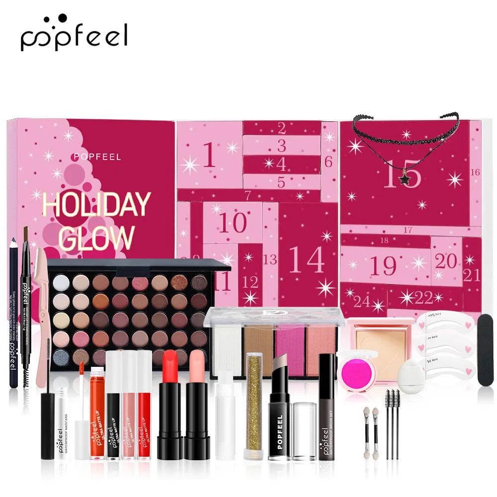 24-Piece Holiday Beauty Advent Calendar Makeup Gift Set