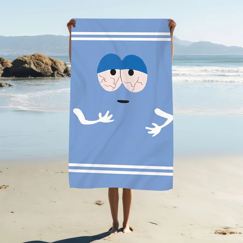 Towelie Cartoon Microfiber Quick-Dry Beach Towel | Fun Print Microfiber Beach Towel Peaceful Pleasures Health and Wellness 2 90x180cm