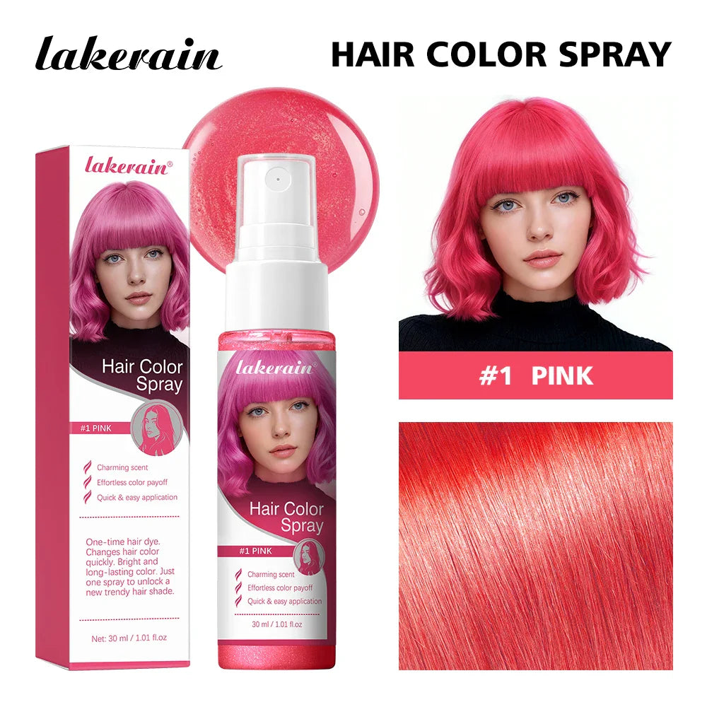 Temporary Hair Color Spray | 8 Colors, Washable, Glitter