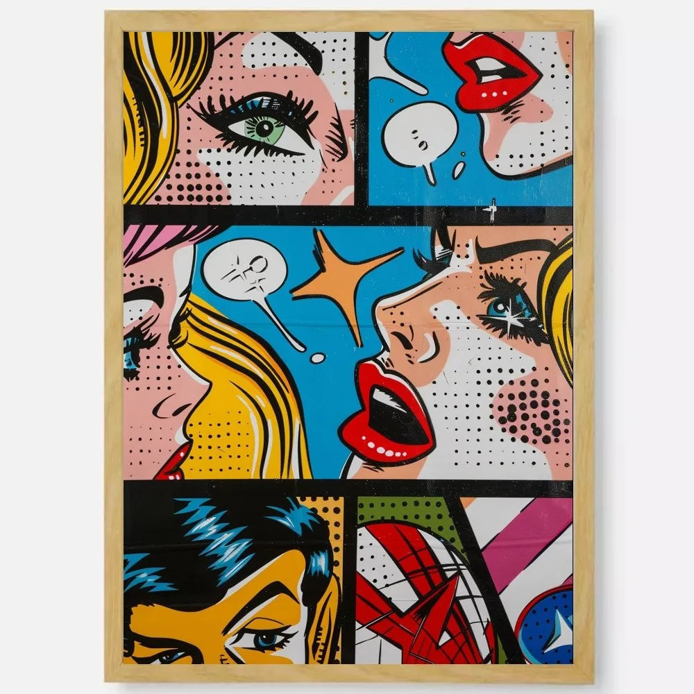 Abstract Pop Roy Lichtenstein Poster HD art sticky wall waterproof home living room bedroom bar aesthetic decoration Peaceful Pleasures Health and Wellness z12 15X20cmNoframe
