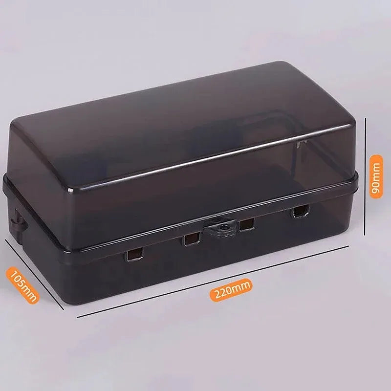 New Waterproof Outdoor Electrical Cable Management Box Rain-Proof Weatherproof Plug Box For Wiring Board Peaceful Pleasures Health and Wellness Black