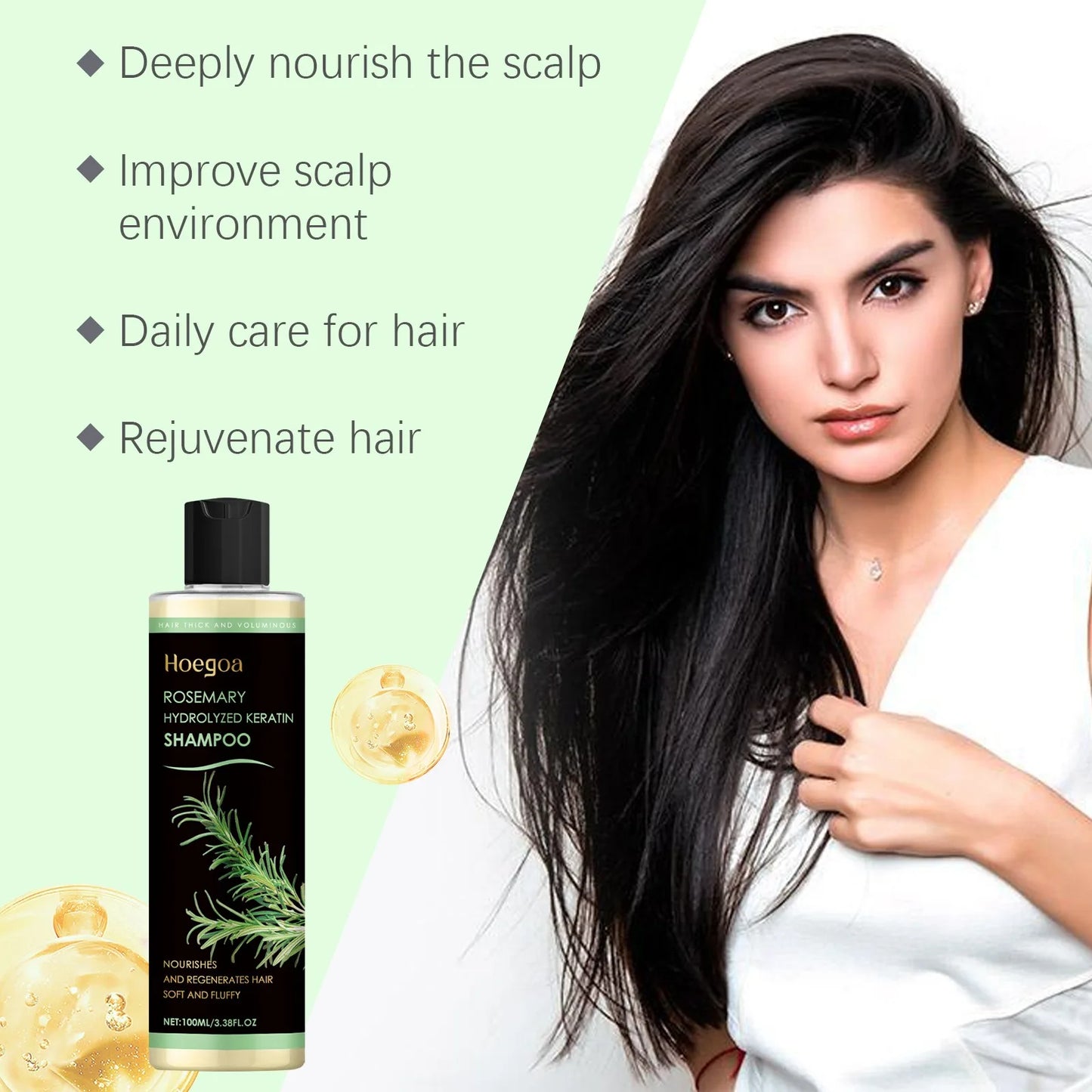 HOEGOA Rosemary Hair Growth Shampoo – Anti-Dandruff 100ml
