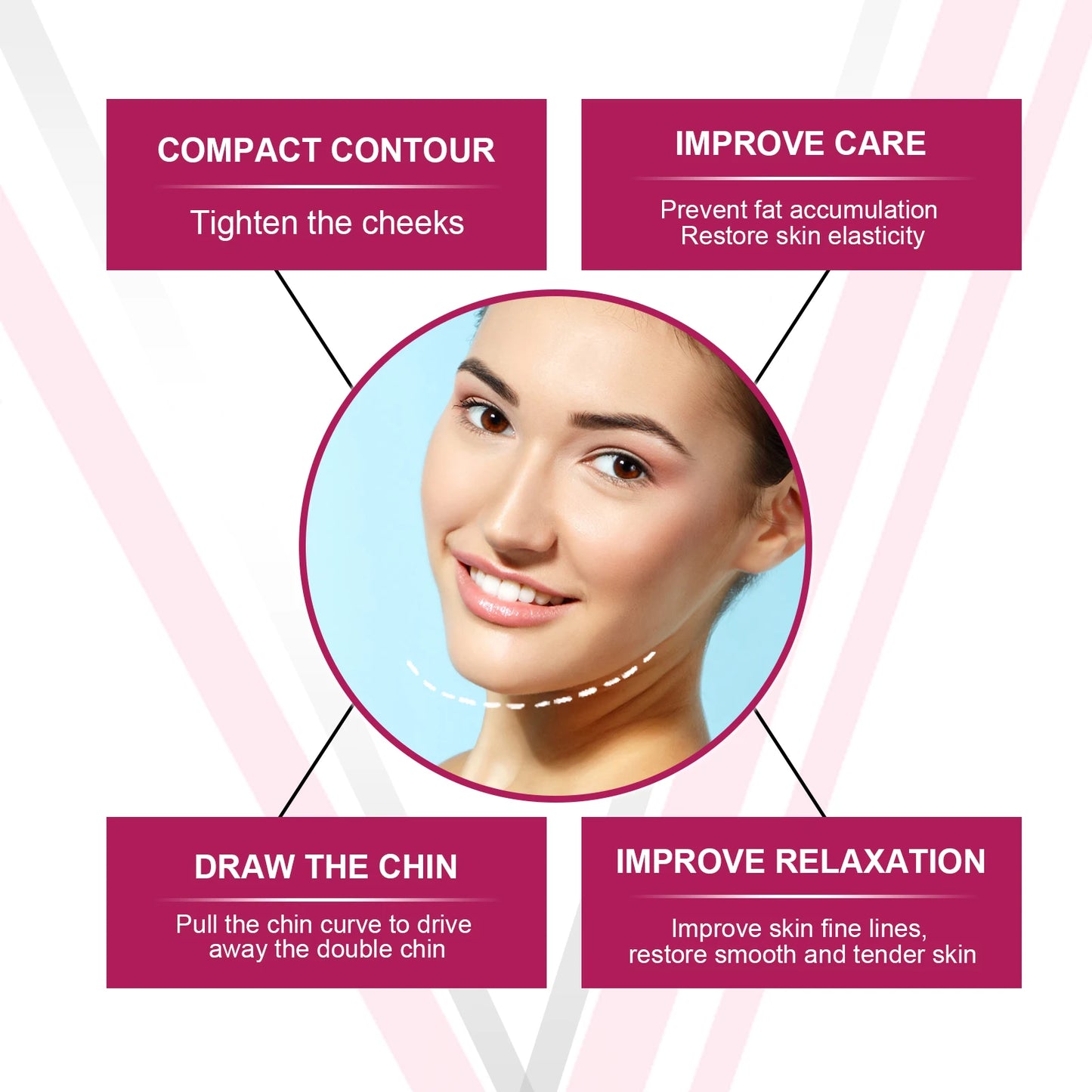 Facial Firming Cream Prevent Skin Sagging Remove Double Chin Increase Cell Elasticity Moisturize Lifting V-Face Massage Lotion Peaceful Pleasures Health and Wellness