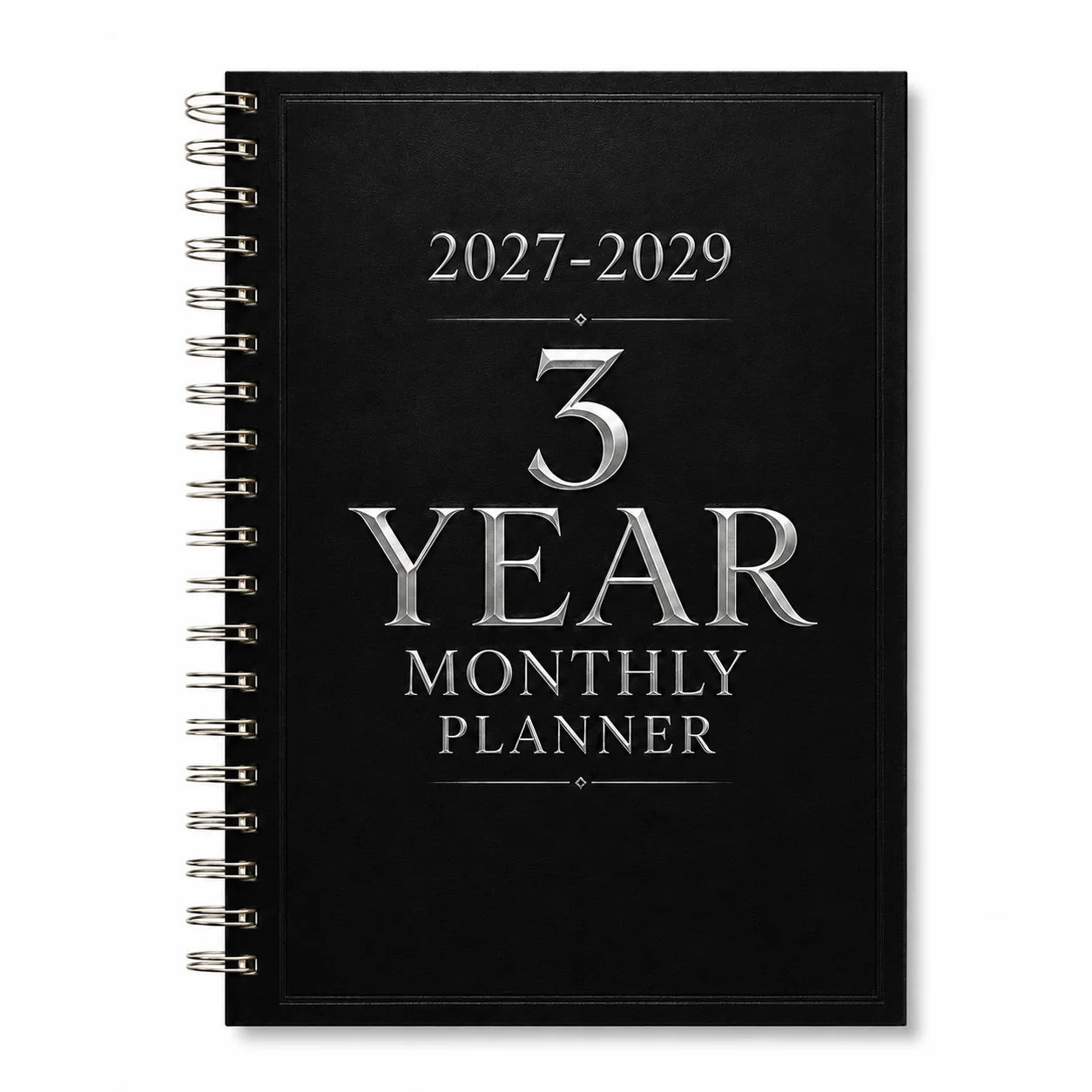 2027-2029 3-Year Monthly Planner A5 Spiral Notebook Minimalist