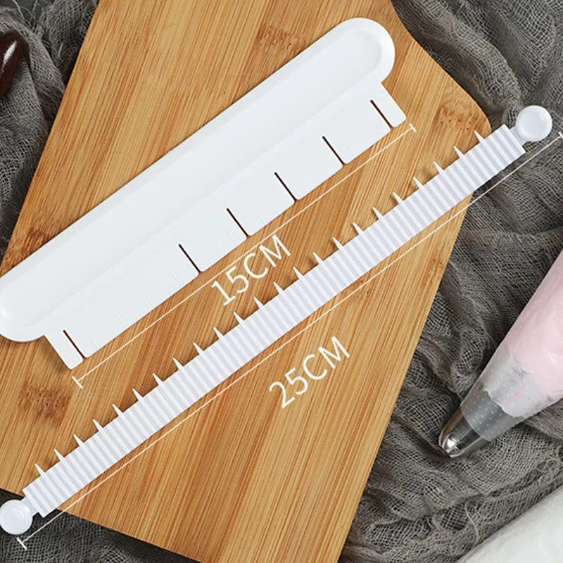 Hot Cake Decorating Curved aid With Scale Ruler Cream Decoration Skirt Marker Novice Home DIY Baking Tool Buttercream Leveling Peaceful Pleasures Health and Wellness