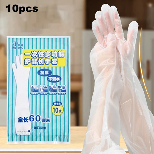 10-Pack Extended CPE Disposable Gloves – Food Grade, Non-Slip Disposable Cleaning Gloves Peaceful Pleasures Health and Wellness Default Title