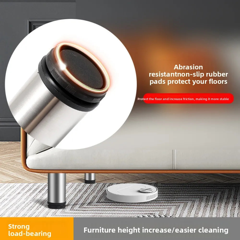 Black Stainless Steel Adjustable Furniture Legs – Set of 4