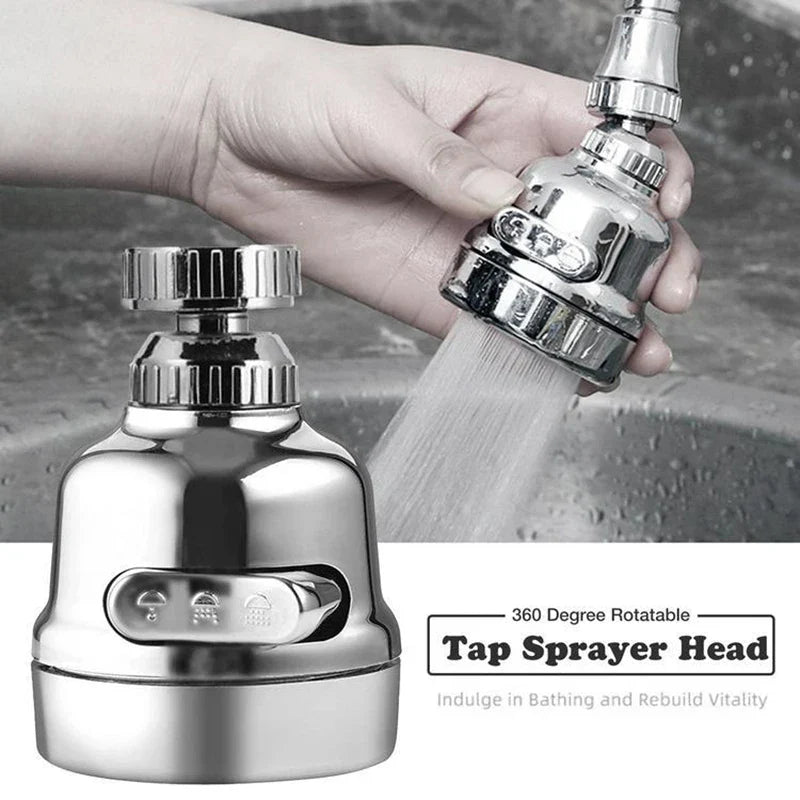 360° Swivel Faucet Aerator – Water-Saving Kitchen Sprayer Nozzle