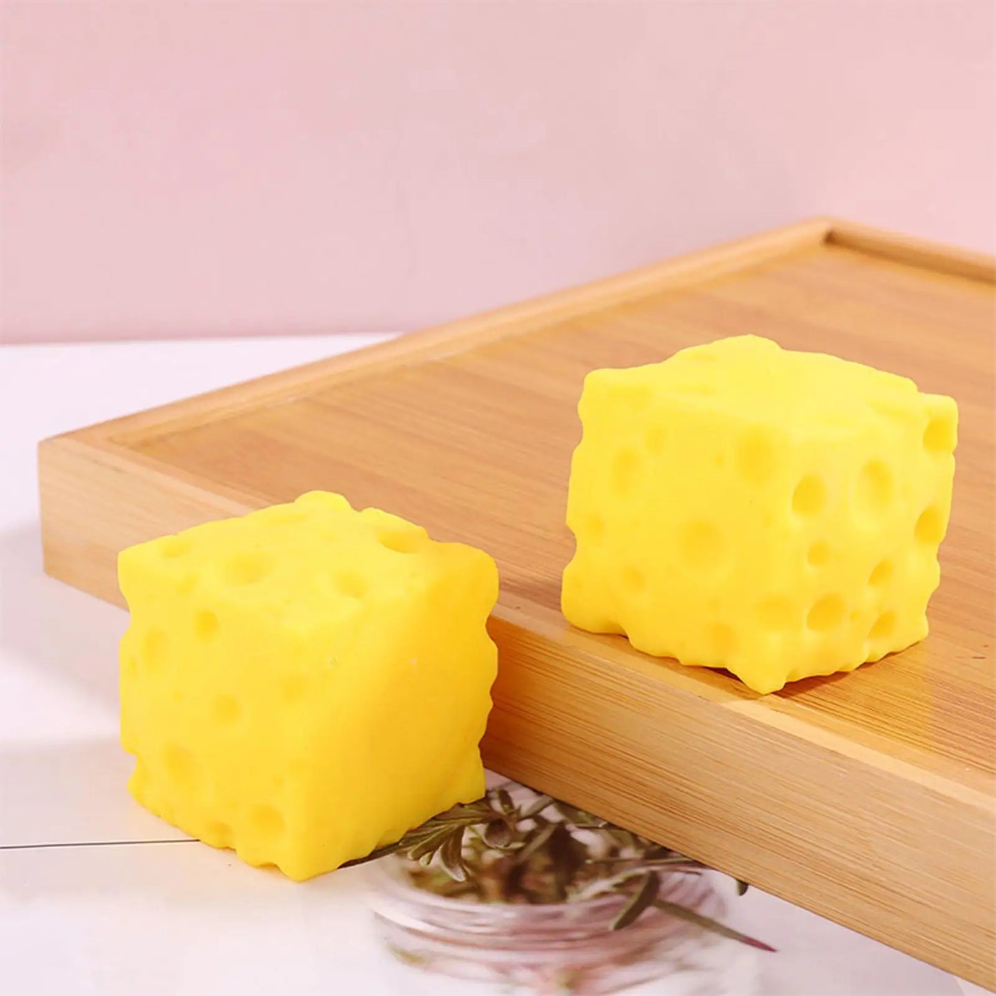 Cheese Squeeze Fidget Toy – Slow Rebound Silicone Cube
