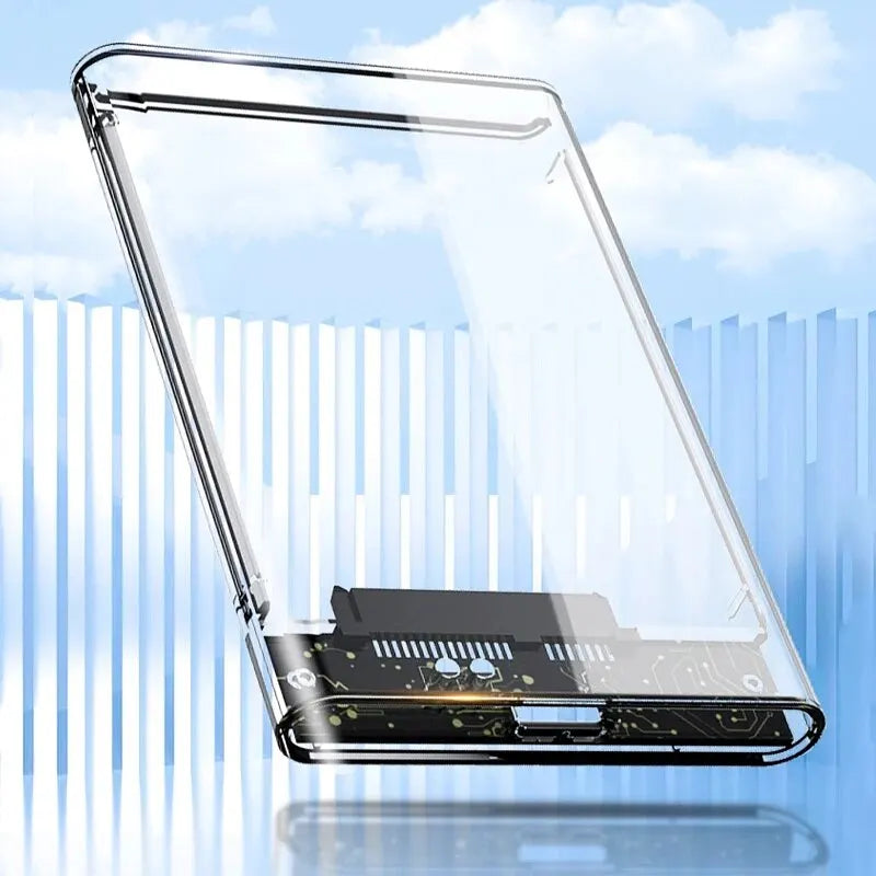 2.5 Inch HDD SSD Case SATA to USB 3.1 Type C 4TB Transparent External Hard Drive Housing Compatible UASP SATA III Laptop Peaceful Pleasures Health and Wellness