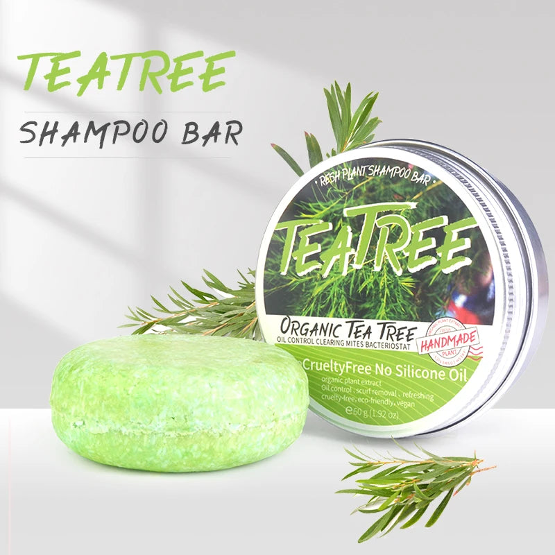 Tea Tree Handmade Shampoo Bar – Oil Control & Scalp Care