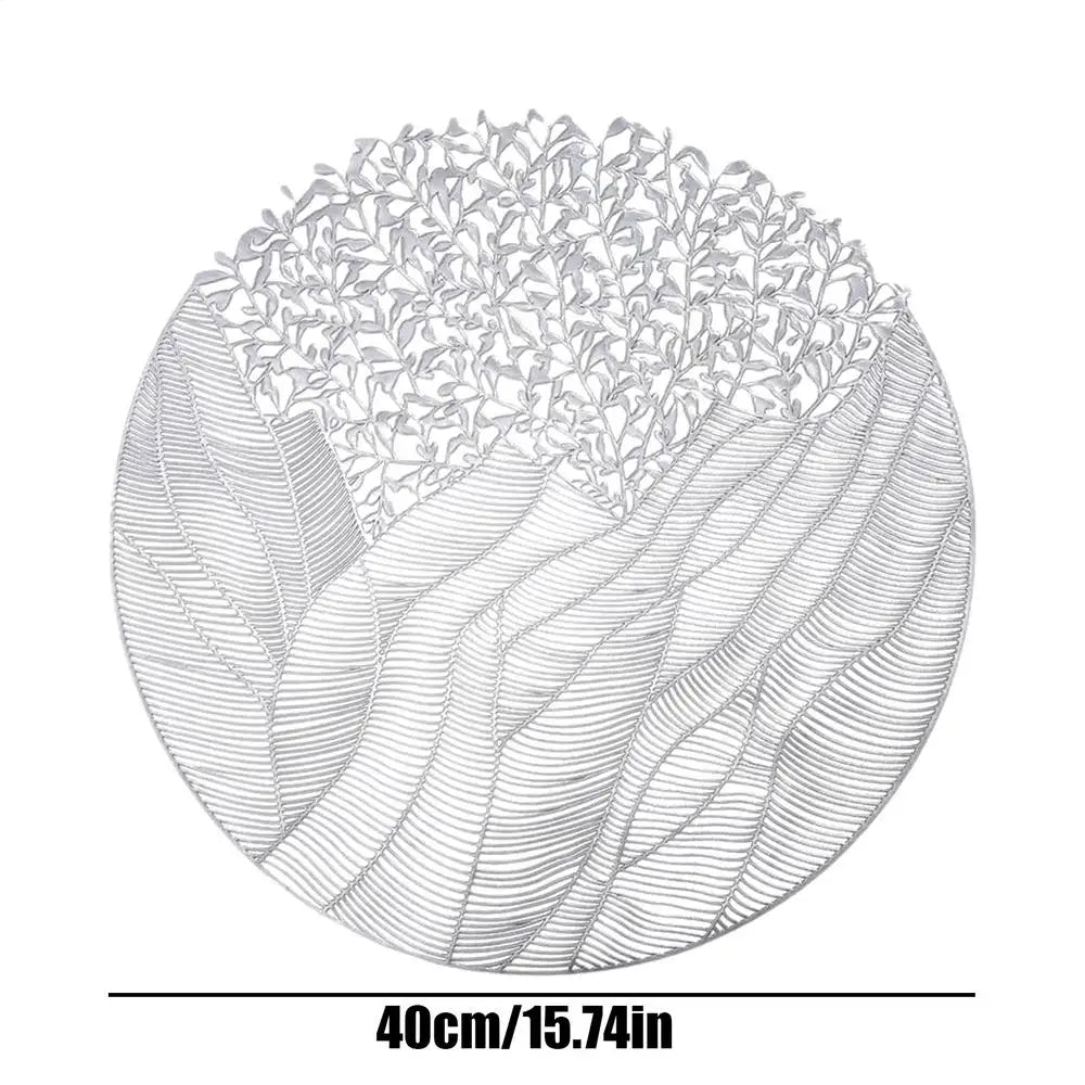 Flower Round Placemats Set of 3 – 15.7" PVC Heat-Resistant