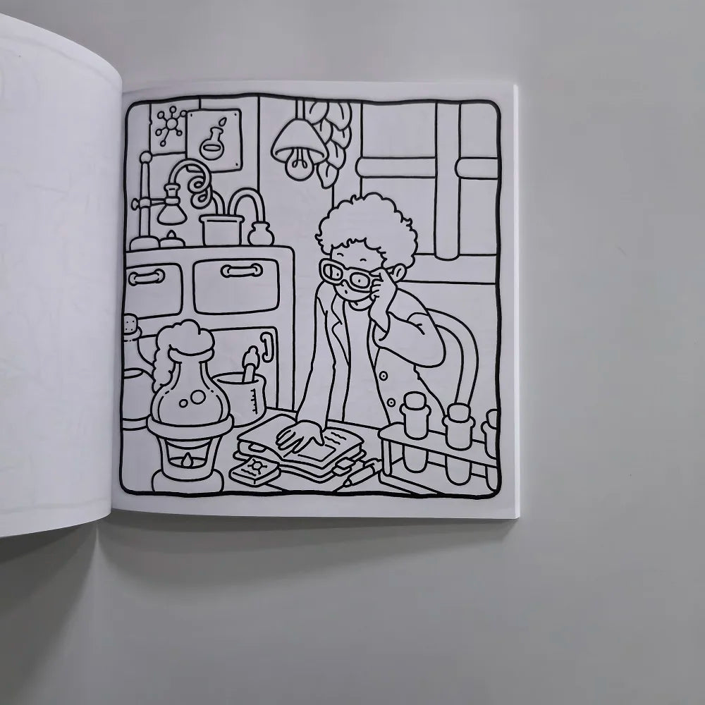 Girl Moments Cute Comfy Coloring Book Adults Stress Relief Drawing