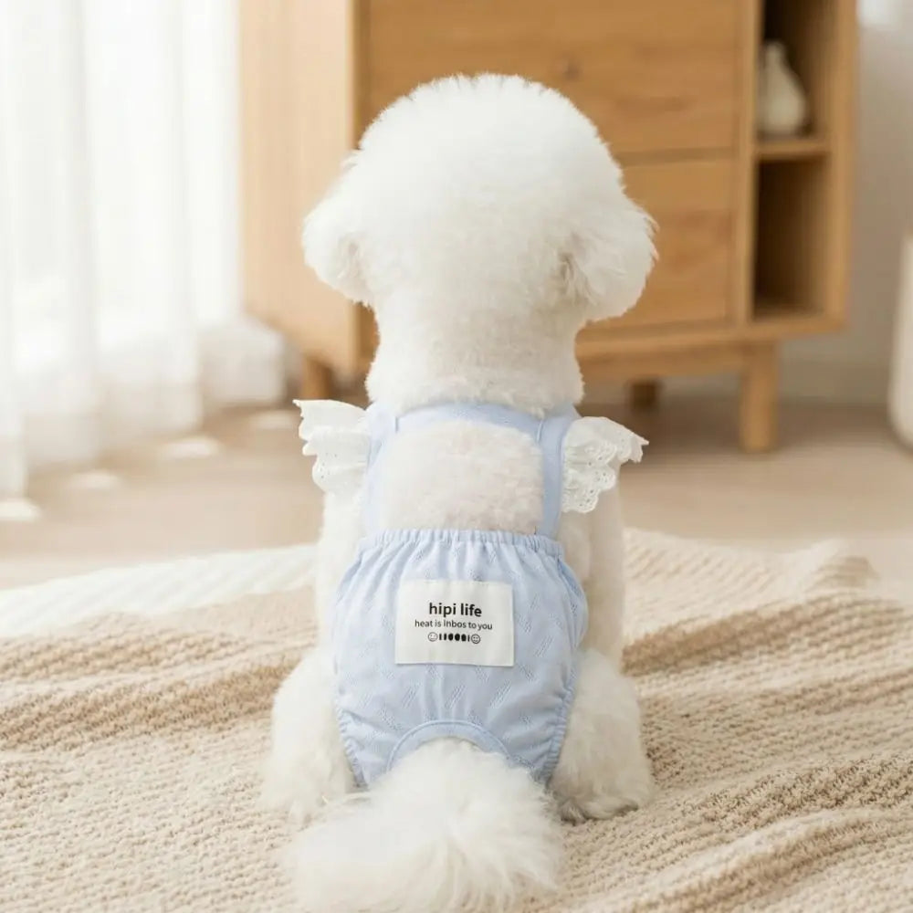 Female Dog Physiological Pants | Breathable Cotton Suspender Shorts