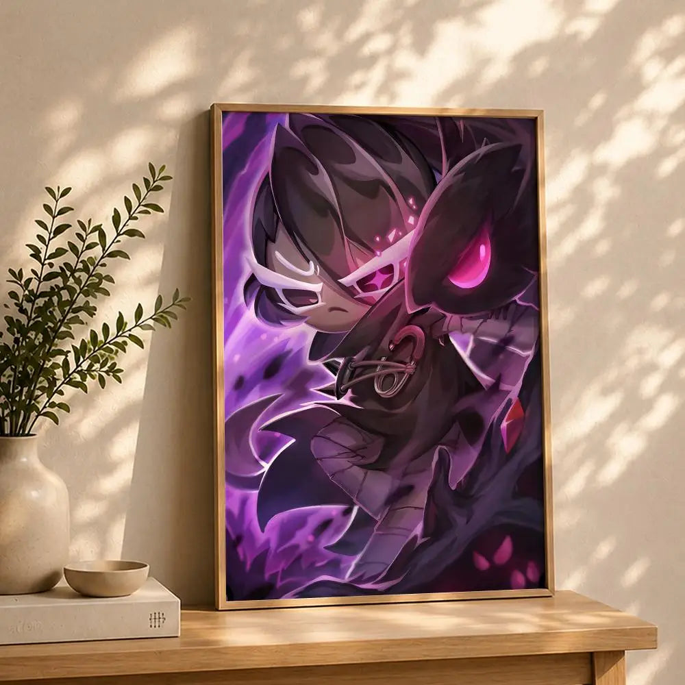 Game C-CookieRun KingdomS Poster HD Self Adhesive Waterproof Wall Art Ideal for Home Office Dorm Bedroom Great Gift Peaceful Pleasures Health and Wellness White10 30X40cmNoframe