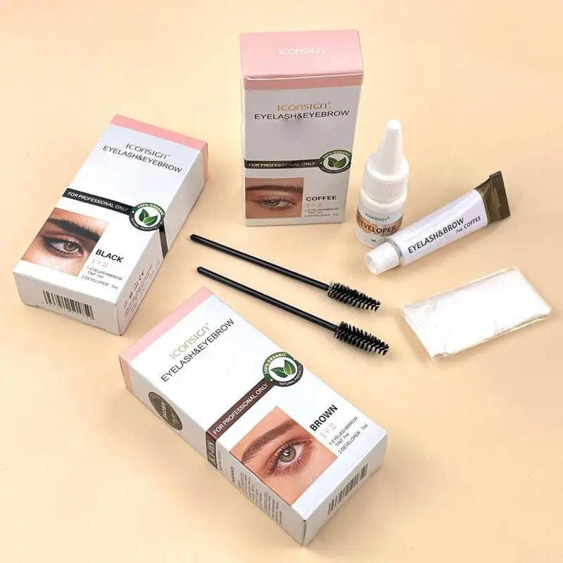 5-Piece Eyebrow Tinting Kit – Waterproof Semi-Permanent Brow Dye