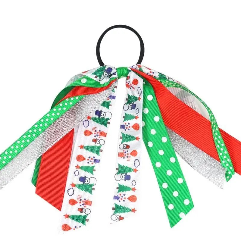 Christmas Silk Scrunchies for Girls – Festive Ponytail Holders
