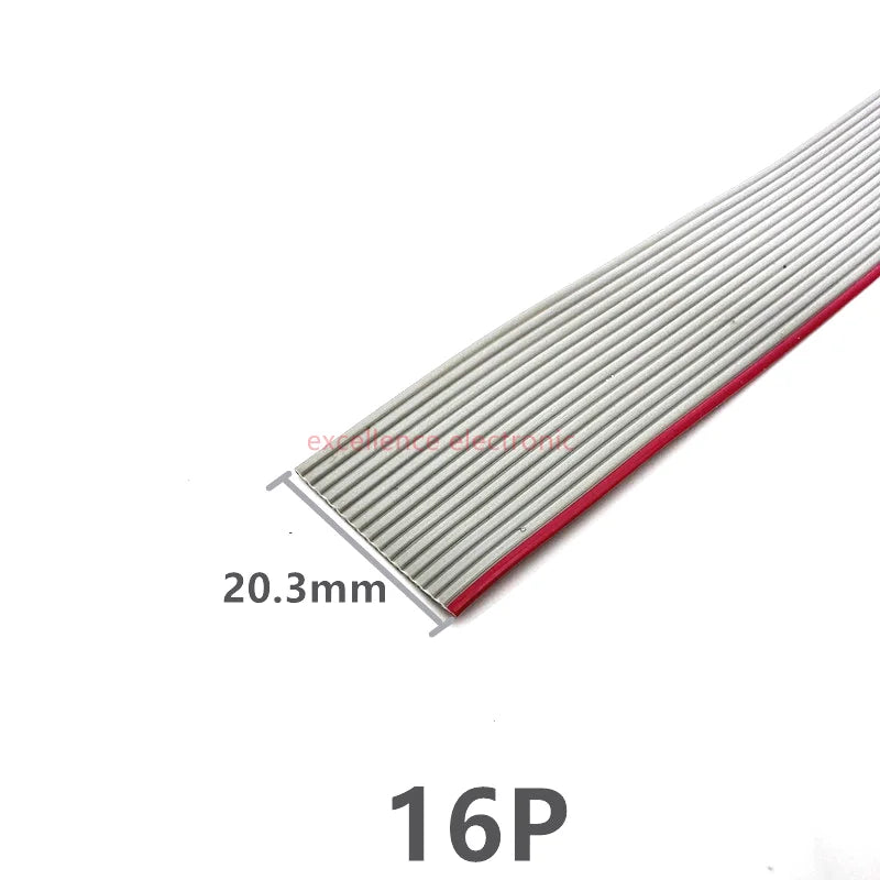 1/2/5/10Meter 6P/8/10/14/16/20/26/30/34/40/50/60 Pin 1.27mm Pitch Gray Flat Ribbon Cable 28 AWG Wire For 2.54mm FC IDC Connector Peaceful Pleasures Health and Wellness 16P 10Meter