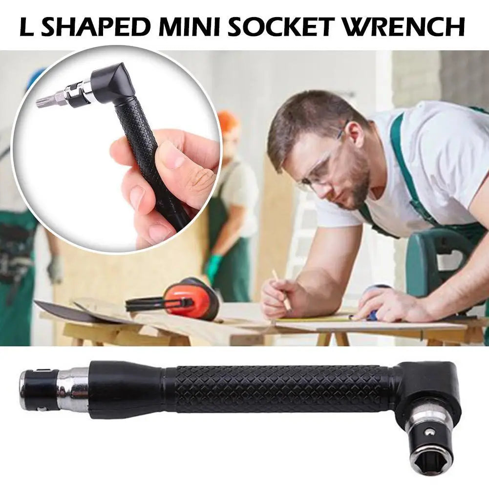 L-Shaped Dual Head Socket Wrench – 1/4" Hex Key with 90° Extension Handle Peaceful Pleasures Health and Wellness