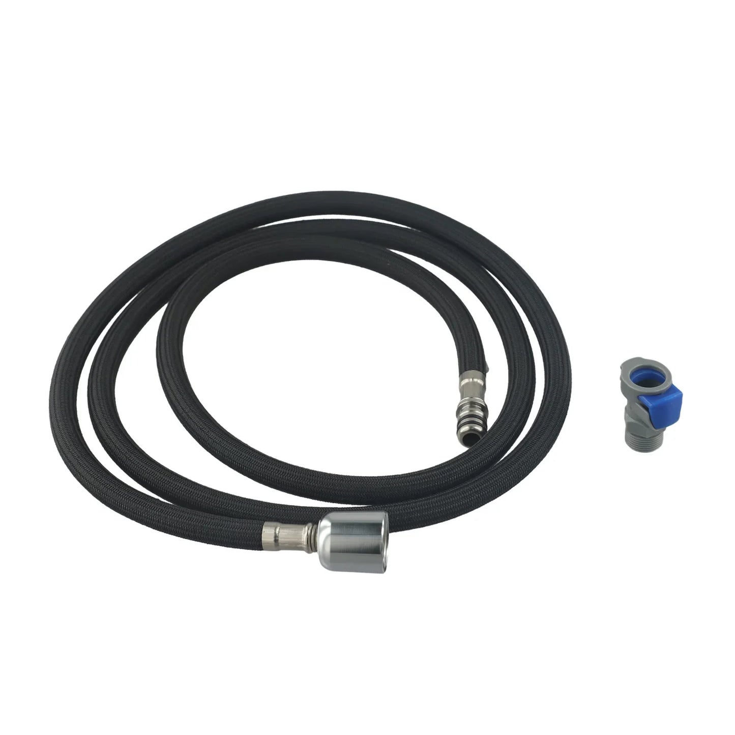 1.5m Braided Nylon Kitchen Faucet Hose 360° Pull-Out + Adapter