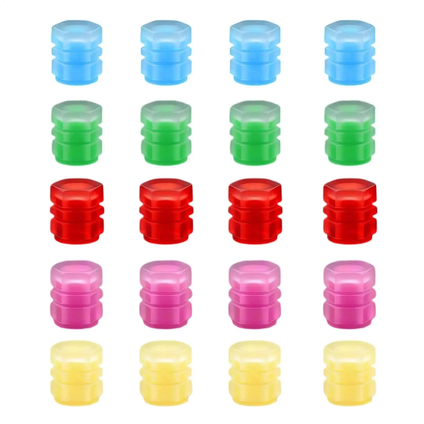 Glow in the Dark Tire Valve Stem Caps – 20 Pack