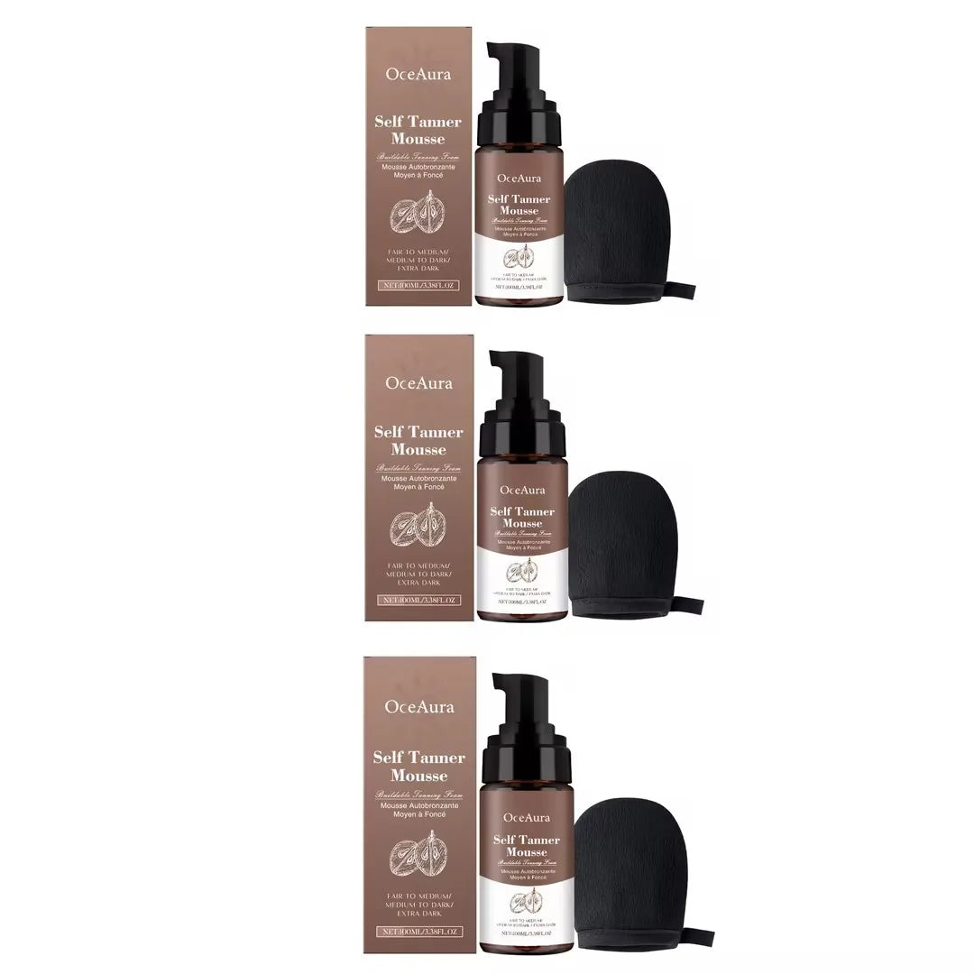 OceAura Sunless Self Tanning Mousse | Buildable Glow 100ml