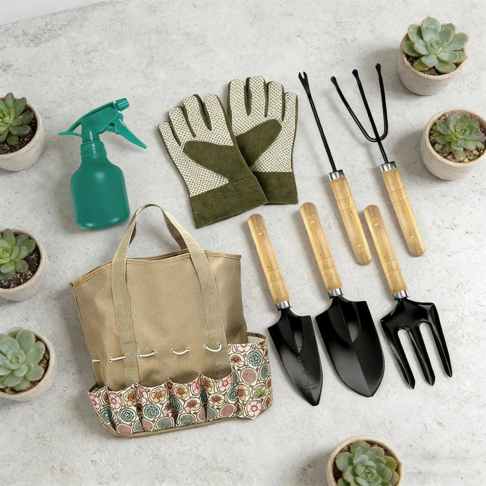 Complete Gardening Tool Set – Shovel, Rake, Gloves & Storage Bag Garden Hand Tool Set Peaceful Pleasures Health and Wellness