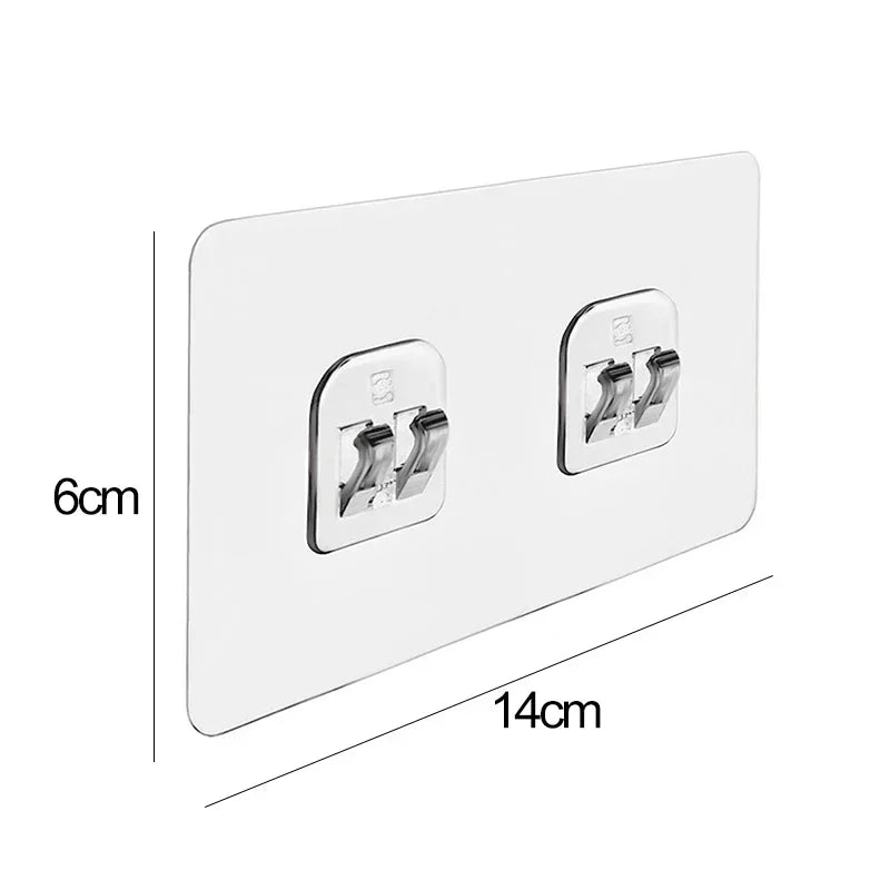 Seamless Adhesive Hooks Transparent Home Acrylic Strong Self Adhesive Hooks Bathroom Kitchen Claw Buckle Hanger Wall 2030 Peaceful Pleasures Health and Wellness 20PCS Double hook United States