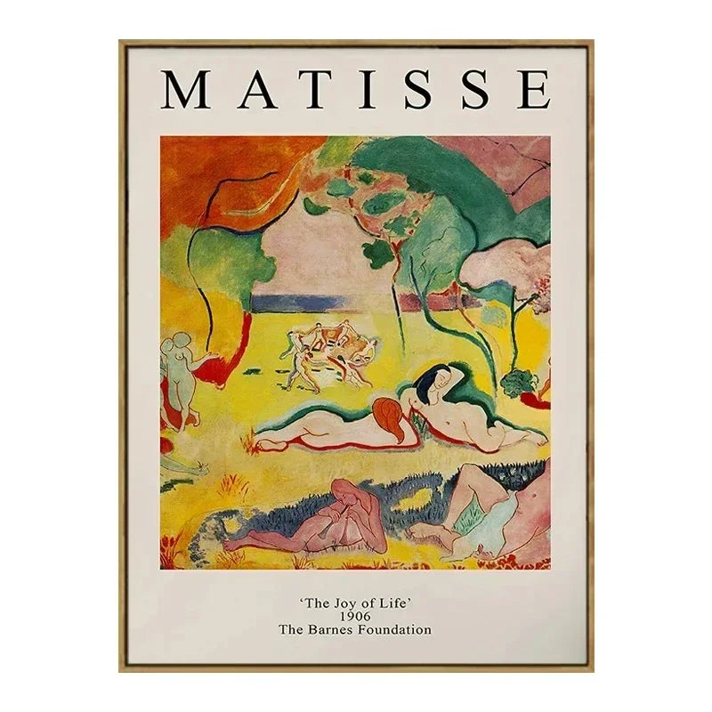 Vintage Famous Van Gogh Monet Matisse Picasso Poster Print Canvas Painting Wall Art Pictures for Home Room Decor Peaceful Pleasures Health and Wellness