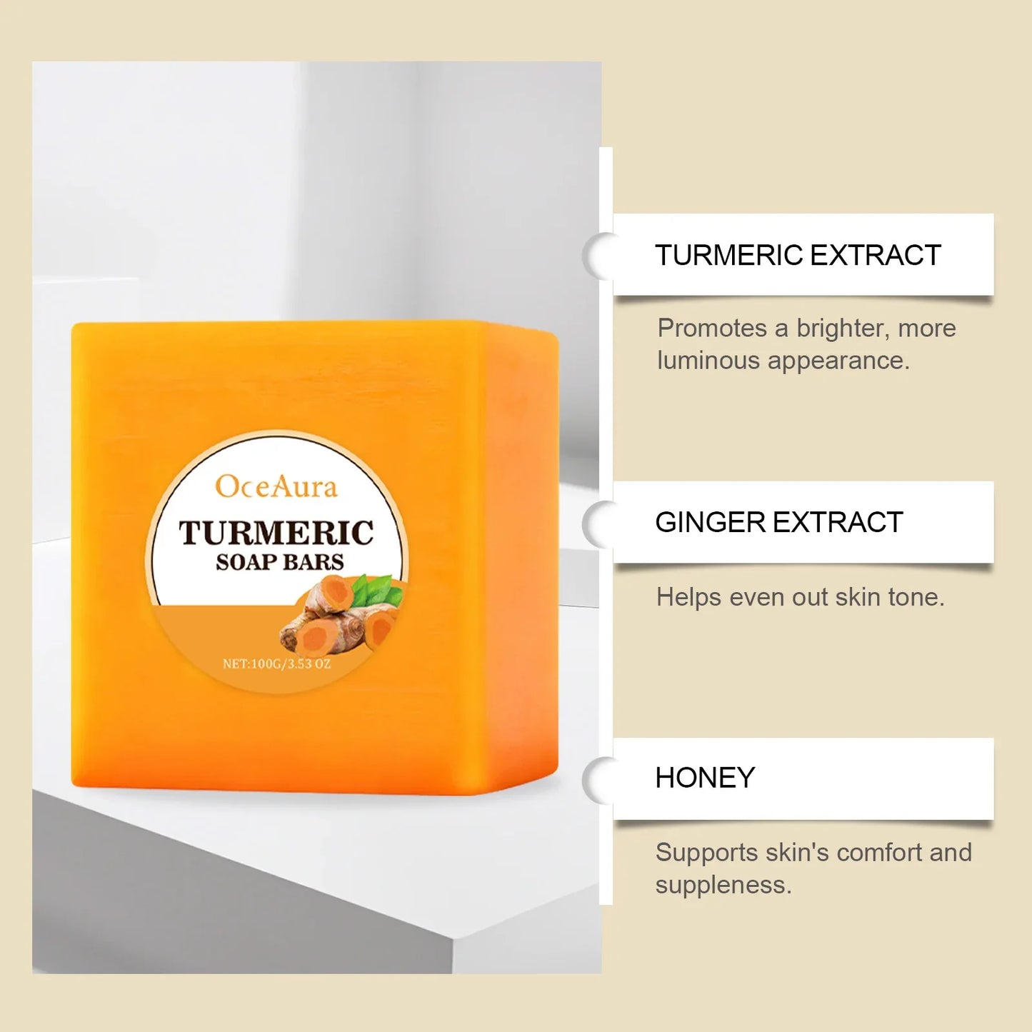OceAura Turmeric Purifying & Nourishing Body Soap