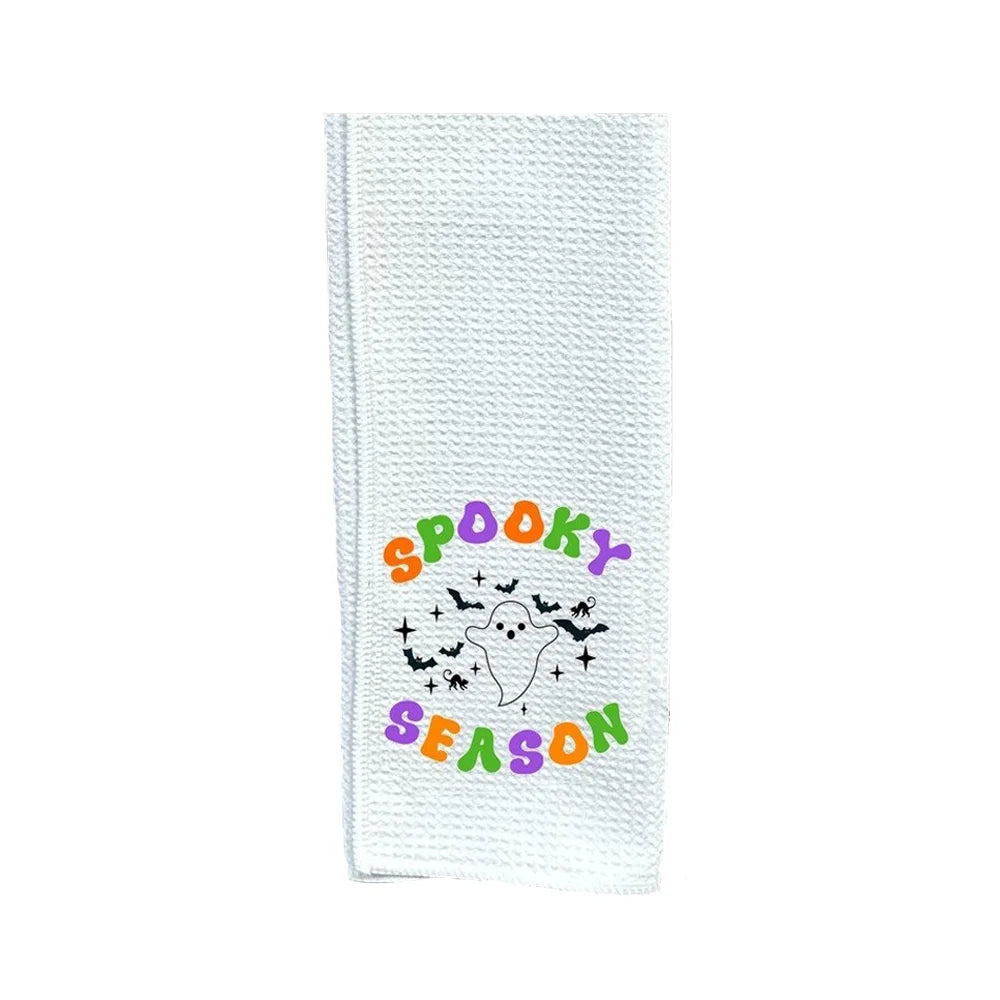 Custom Halloween Dish Towel | Personalized Kitchen Tea Towel